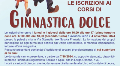 ISCRIZIONE CORSI GINNASTICA DOLCE 