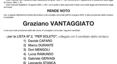 Elezione diretta del Sindaco e del Consiglio Comunale di Soleto